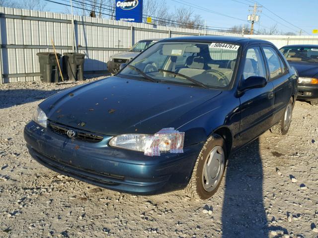 2T1BR12E0YC303021 - 2000 TOYOTA COROLLA VE GREEN photo 2