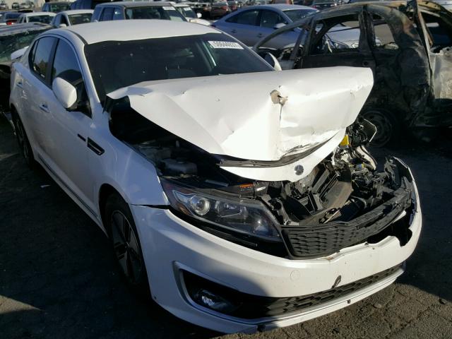 KNAGM4AD2D5045118 - 2013 KIA OPTIMA HYB WHITE photo 1