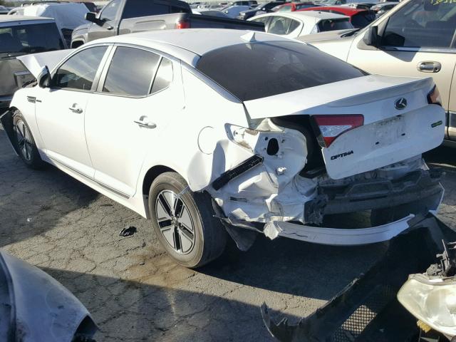 KNAGM4AD2D5045118 - 2013 KIA OPTIMA HYB WHITE photo 3