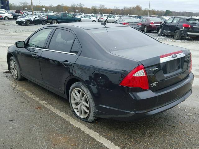 3FAHP0JA5BR224914 - 2011 FORD FUSION SEL BLACK photo 3