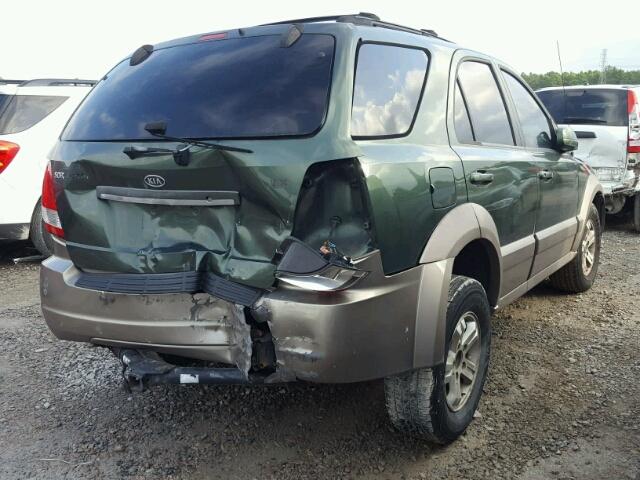 KNDJD733X55341939 - 2005 KIA SORENTO EX GREEN photo 4