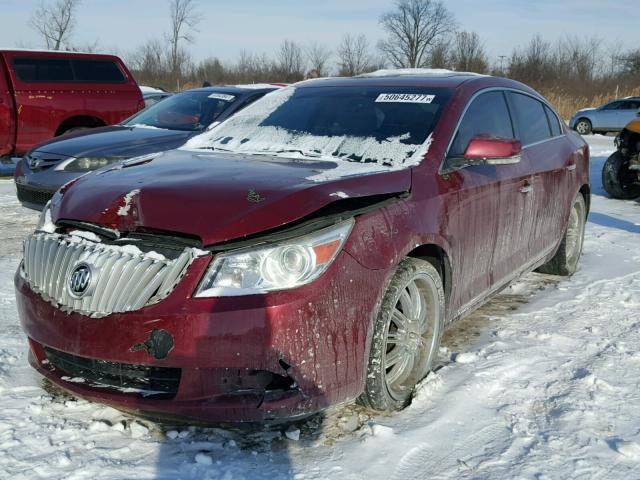 1G4GE5EV6AF310990 - 2010 BUICK LACROSSE C RED photo 2