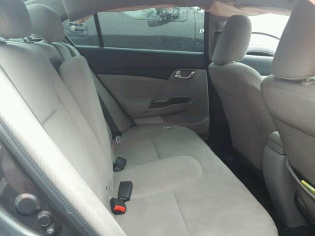 2HGFB2F8XDH505947 - 2013 HONDA CIVIC EX ნაცრისფერი ფოტო 6