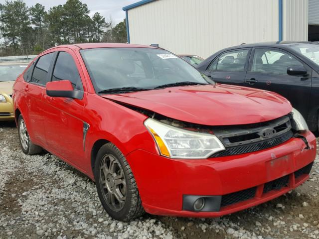 1FAHP35N78W198210 - 2008 FORD FOCUS SE RED photo 1