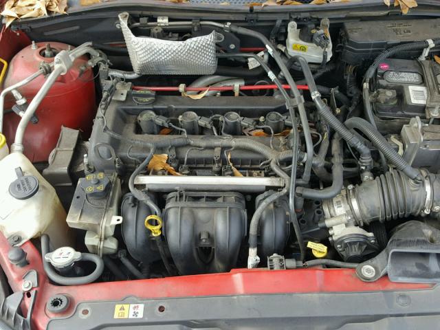 1FAHP35N78W198210 - 2008 FORD FOCUS SE RED photo 7