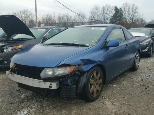 2HGFG12626H576188 - 2006 HONDA CIVIC LX BLUE photo 2