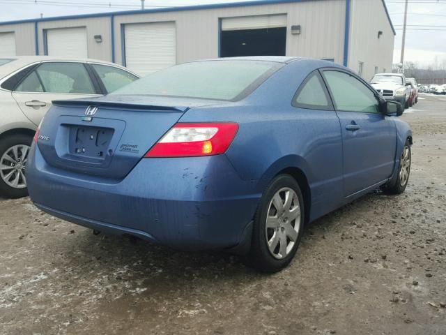 2HGFG12626H576188 - 2006 HONDA CIVIC LX BLUE photo 4