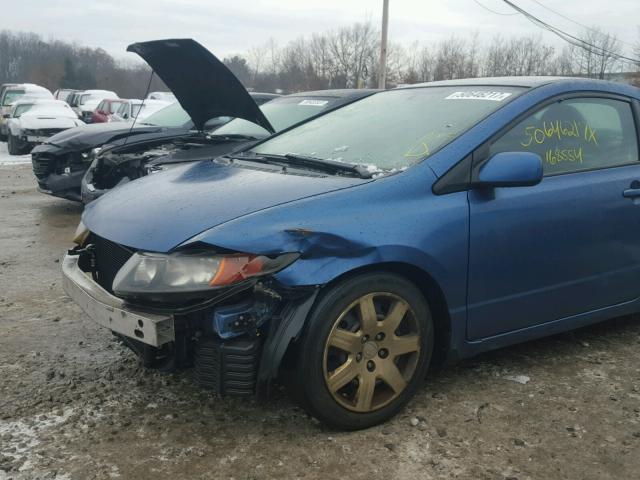 2HGFG12626H576188 - 2006 HONDA CIVIC LX BLUE photo 9