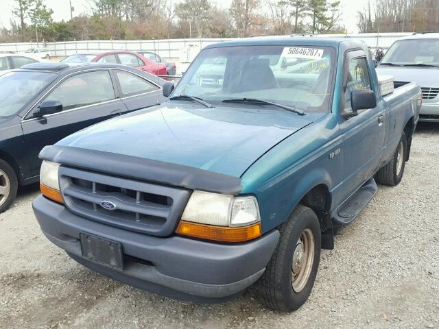 1FTYR10CXWTA25147 - 1998 FORD RANGER GREEN photo 2