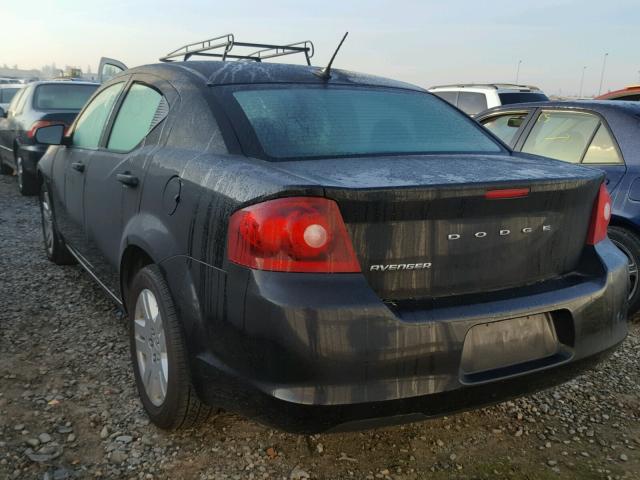 1C3CDZABXCN111706 - 2012 DODGE AVENGER SE BLACK photo 3