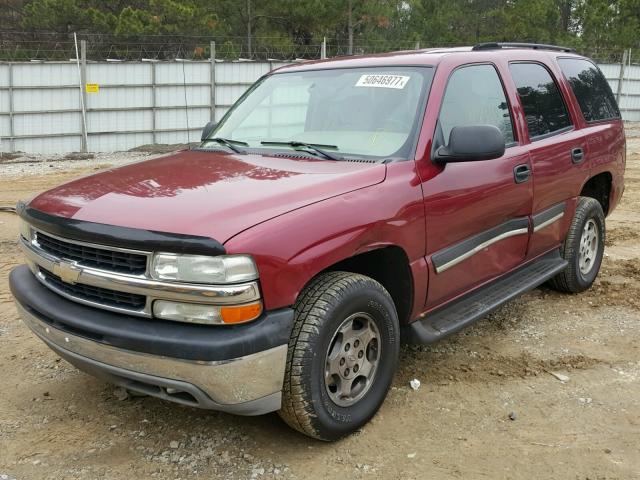 1GNEC13V14J294428 - 2004 CHEVROLET TAHOE C150 BURGUNDY photo 2