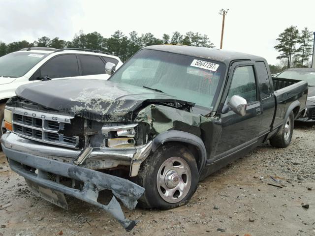 1B7GL23X5TS587637 - 1996 DODGE DAKOTA GREEN photo 2