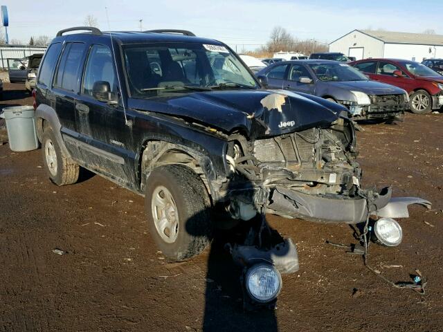 1J4GL48K44W134932 - 2004 JEEP LIBERTY SP BLACK photo 1