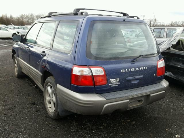 JF1SF65542H751563 - 2002 SUBARU FORESTER S BLUE photo 3