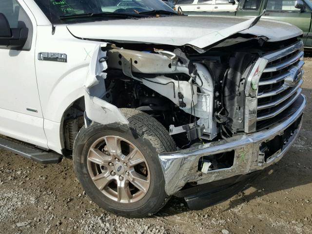 1FTEX1CP7GFA07325 - 2016 FORD F150 SUPER WHITE photo 9