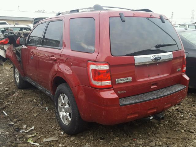 1FMCU9EG5BKB80106 - 2011 FORD ESCAPE LIM RED photo 3