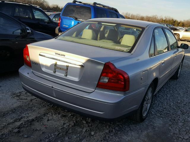 YV1TS59H241379011 - 2004 VOLVO S80 2.5T SILVER photo 4