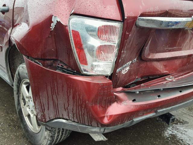 2CNDL23F386059398 - 2008 CHEVROLET EQUINOX LS BURGUNDY photo 9