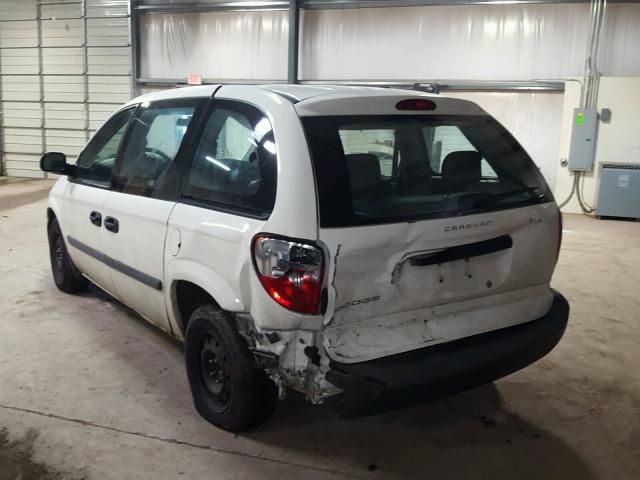 1D4GP25E25B237582 - 2005 DODGE CARAVAN SE WHITE photo 3