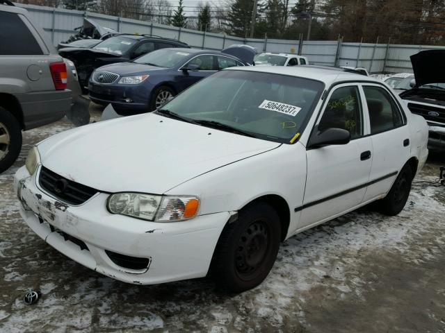 2T1BR12E51C516567 - 2001 TOYOTA COROLLA CE WHITE photo 2