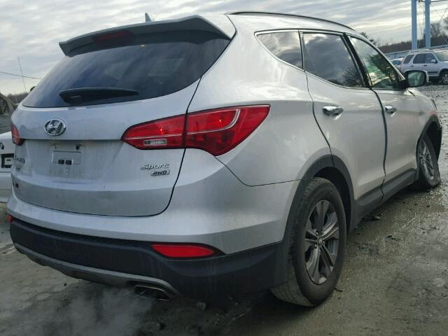 5XYZUDLB4DG010997 - 2013 HYUNDAI SANTA FE S SILVER photo 4