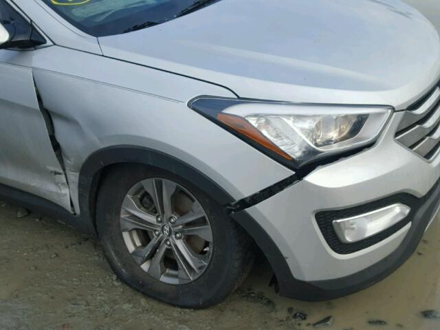 5XYZUDLB4DG010997 - 2013 HYUNDAI SANTA FE S SILVER photo 9