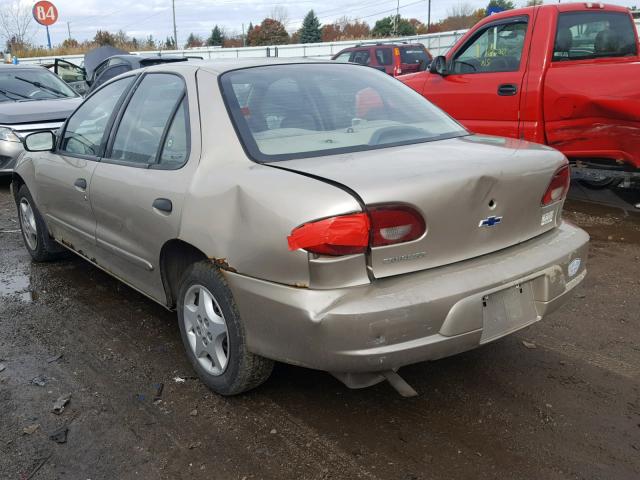 1G1JC524027328997 - 2002 CHEVROLET CAVALIER B BEIGE photo 3