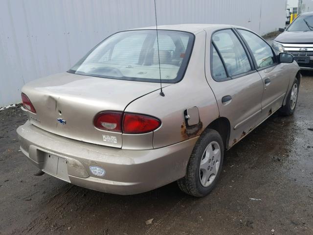 1G1JC524027328997 - 2002 CHEVROLET CAVALIER B BEIGE photo 4