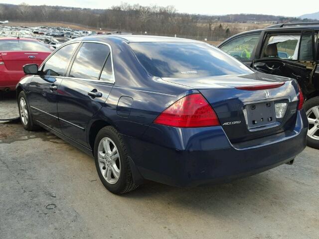 1HGCM56347A011931 - 2007 HONDA ACCORD SE BLUE photo 3