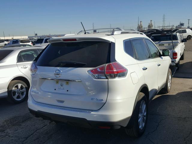 KNMAT2MVXFP549931 - 2015 NISSAN ROGUE S WHITE photo 4