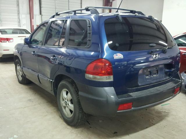 KM8SC13DX6U103783 - 2006 HYUNDAI SANTA FE G BLUE photo 3