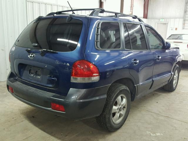 KM8SC13DX6U103783 - 2006 HYUNDAI SANTA FE G BLUE photo 4