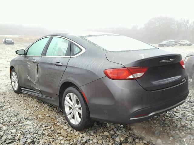 1C3CCCAB0FN645981 - 2015 CHRYSLER 200 LIMITE GRAY photo 3