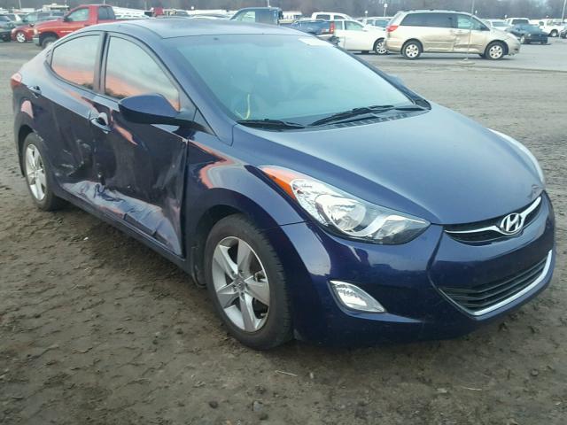 5NPDH4AE4DH400891 - 2013 HYUNDAI ELANTRA GL BLUE photo 1