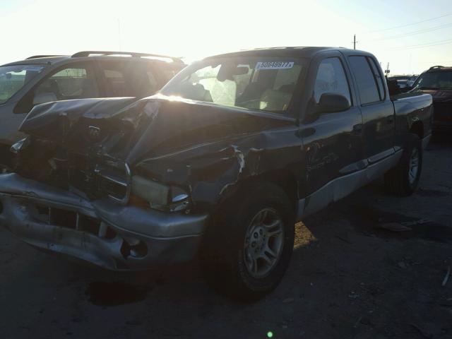 1B7HL2AXX1S328548 - 2001 DODGE DAKOTA QUA BLUE photo 2