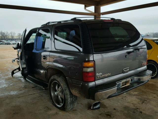 1GKEC13V92J192367 - 2002 GMC YUKON GRAY photo 3