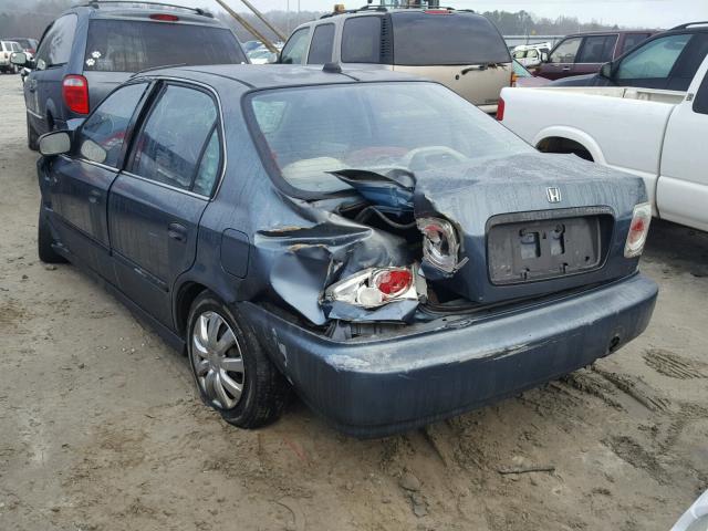 2HGEJ6576WH525694 - 1998 HONDA CIVIC LX TEAL photo 3