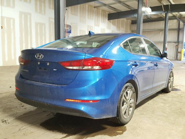 5NPD84LF4HH122991 - 2017 HYUNDAI ELANTRA SE BLUE photo 4