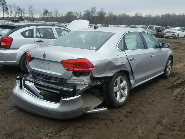 1VWBH7A33CC065315 - 2012 VOLKSWAGEN PASSAT SE SILVER photo 4