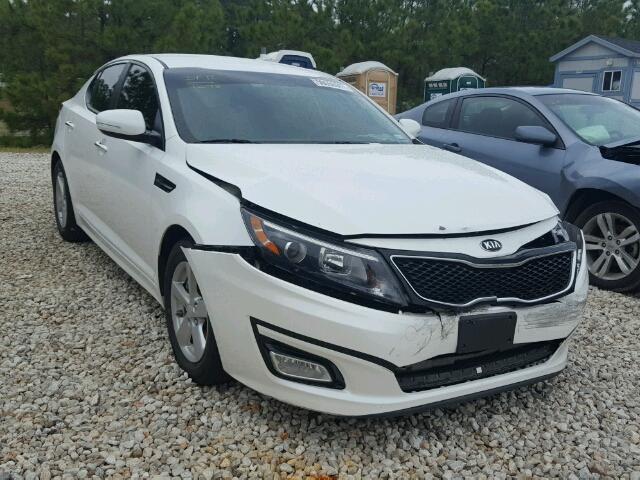 KNAGM4A79F5641338 - 2015 KIA OPTIMA LX WHITE photo 1