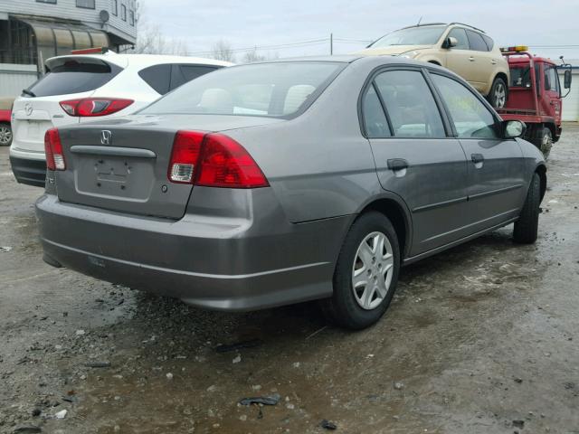 2HGES16475H612555 - 2005 HONDA CIVIC DX GRAY photo 4