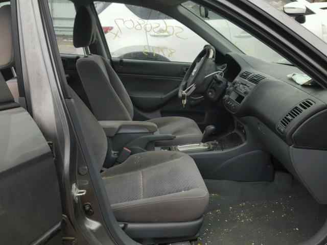 2HGES16475H612555 - 2005 HONDA CIVIC DX GRAY photo 5