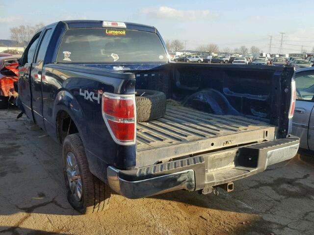 1FTFX1ET7CFA18687 - 2012 FORD F150 SUPER BLUE photo 3