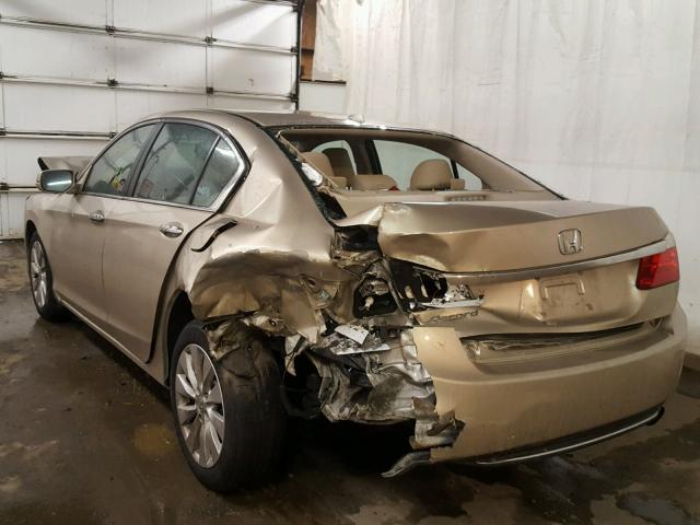 1HGCR2F82EA103290 - 2014 HONDA ACCORD EXL GOLD photo 3