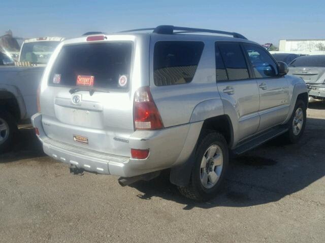 JTEBU14R150069973 - 2005 TOYOTA 4RUNNER SR SILVER photo 4