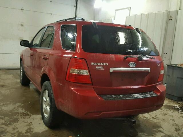 KNDJC735X85790188 - 2008 KIA SORENTO EX MAROON photo 3