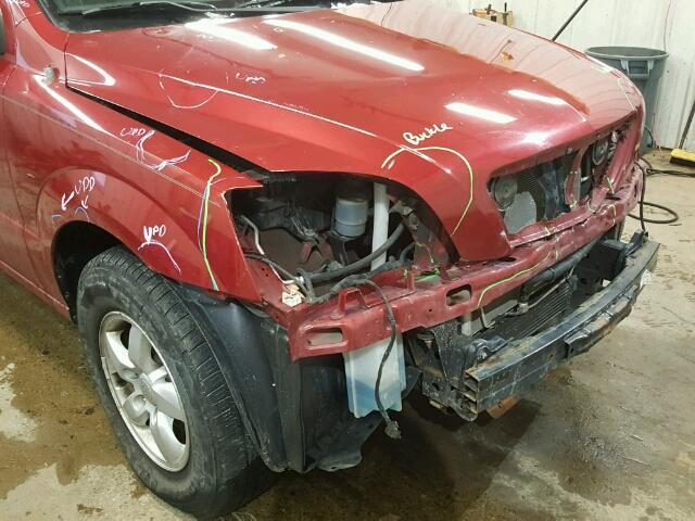 KNDJC735X85790188 - 2008 KIA SORENTO EX MAROON photo 9