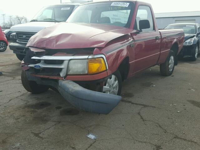 1FTCR10A6PUB60162 - 1993 FORD RANGER MAROON photo 2