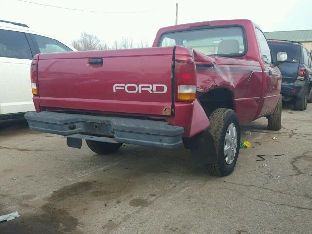 1FTCR10A6PUB60162 - 1993 FORD RANGER MAROON photo 4