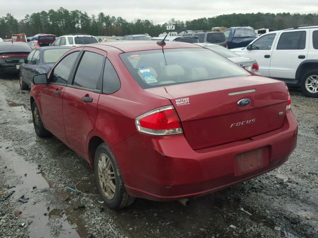 1FAHP3FN1AW294631 - 2010 FORD FOCUS SE RED photo 3